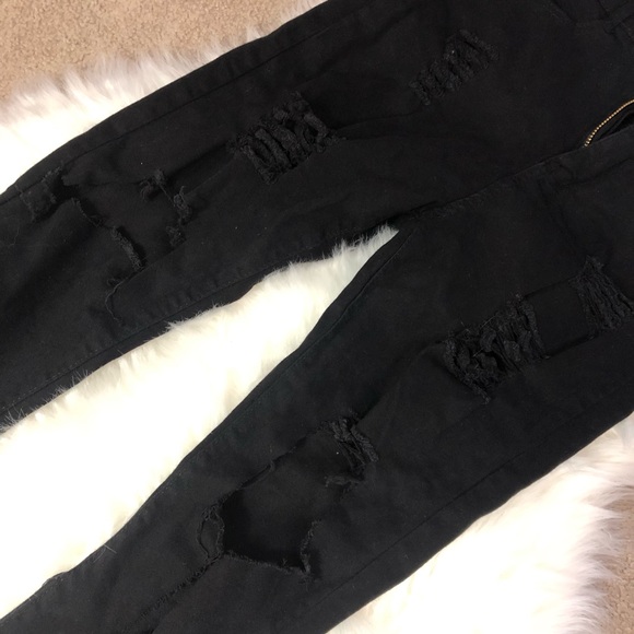 Black Ripped Jeans - Picture 2 of 3